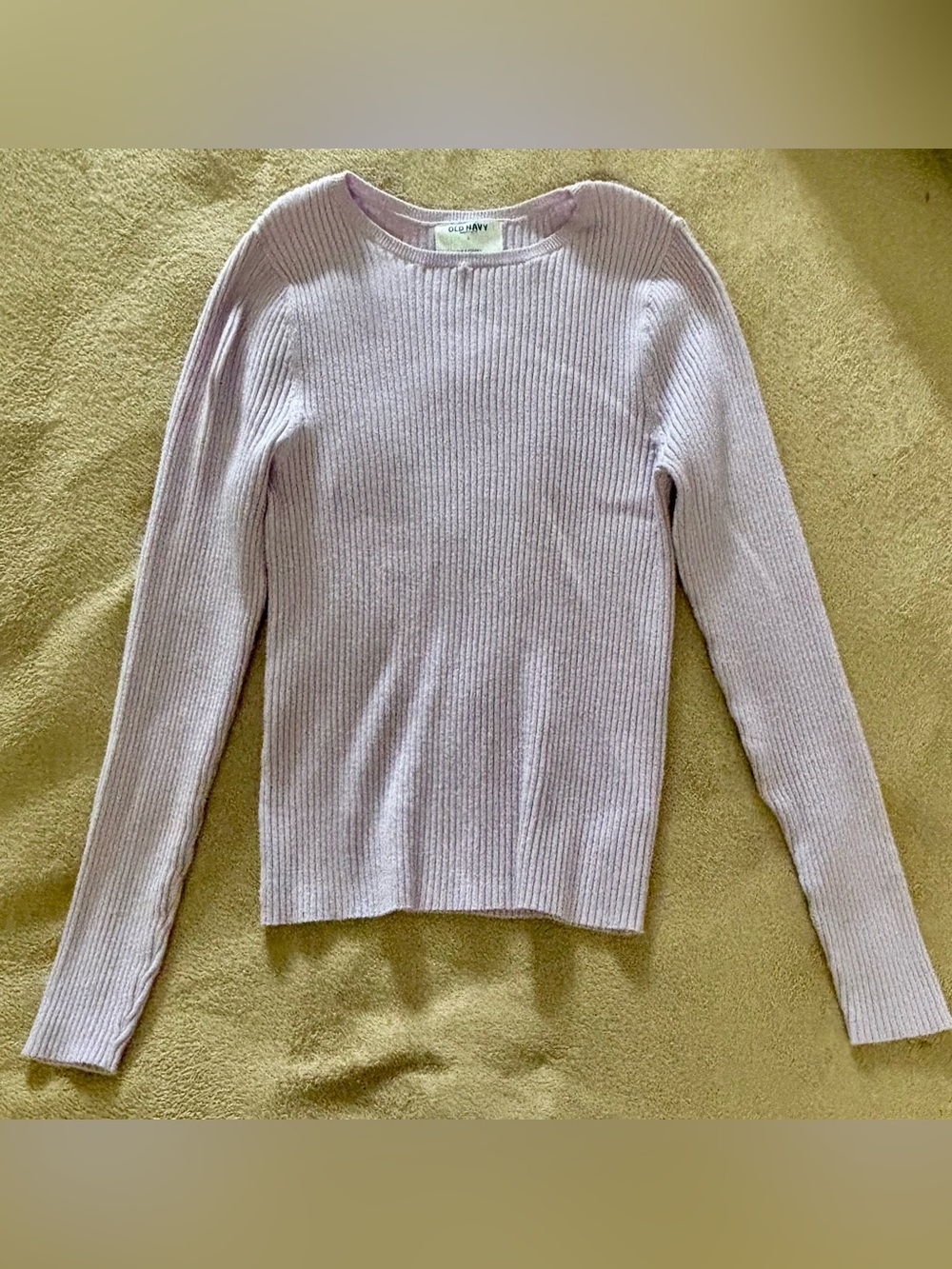 Old Navy Lavender Ribbed Crewneck Sweater